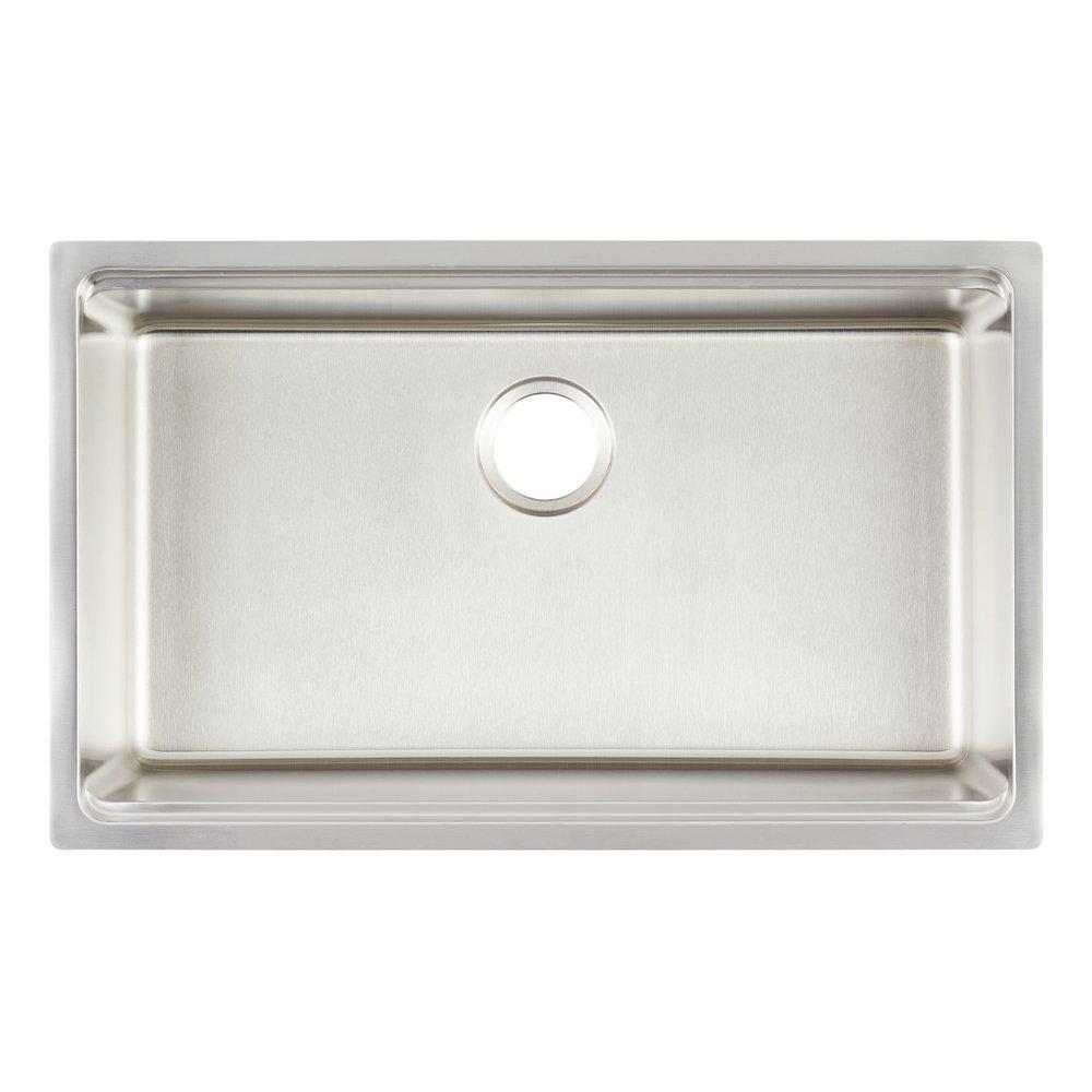 31 in. Undermount Stainless Steel Single Bowl Workstation Kitchen Sink 