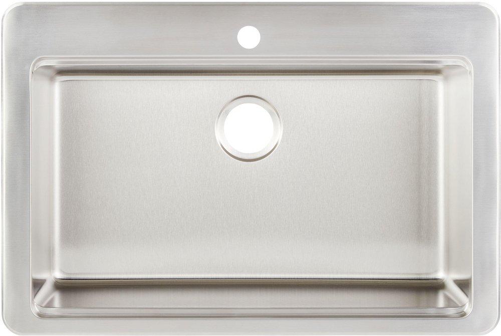 33 in. Drop-in Stainless Steel Single Bowl Workstation Kitchen Sink 