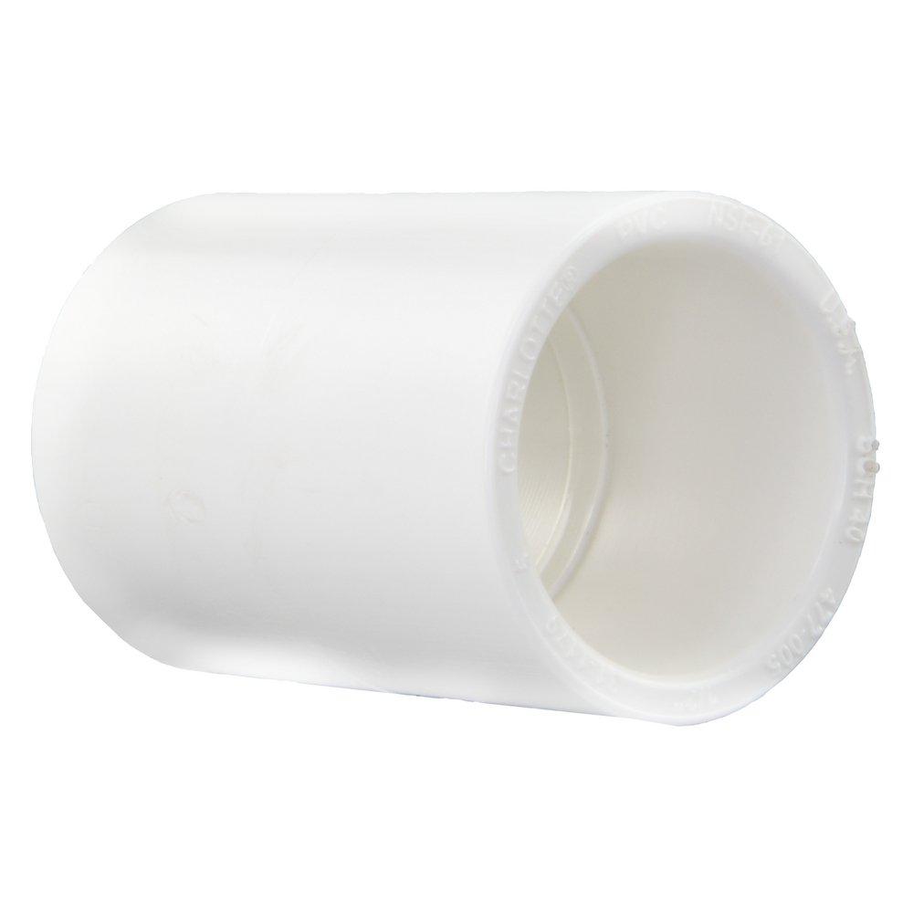 CHARLOTTE PIPE White PVC Schedule 40 Nested Coupling (Over 1/2 