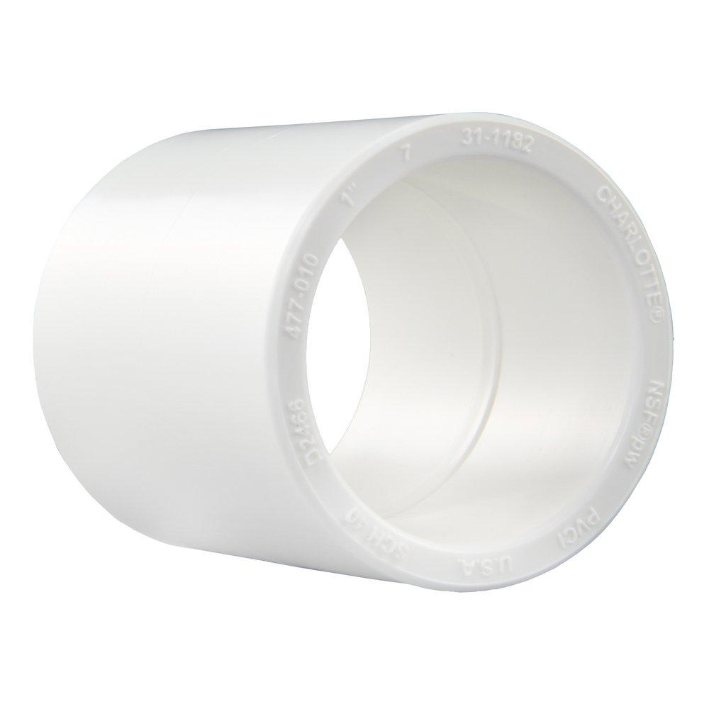 CHARLOTTE PIPE White PVC Schedule 40 Nested Coupling (Over 1/2 