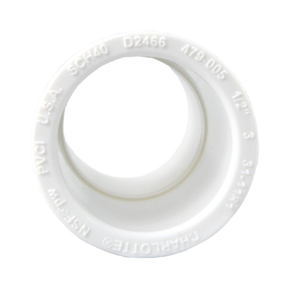 CHARLOTTE PIPE White PVC Schedule 40 Deep Socket Coupling 