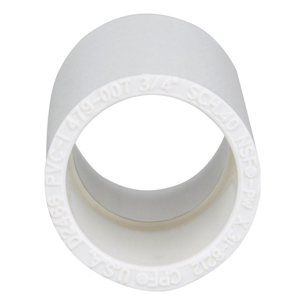 CHARLOTTE PIPE White PVC Schedule 40 Deep Socket Coupling 