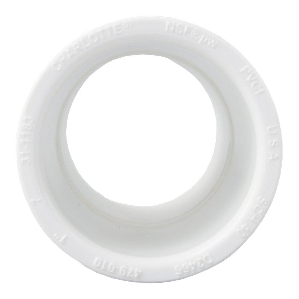 CHARLOTTE PIPE White PVC Schedule 40 Deep Socket Coupling 