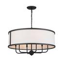 30-1/2 x 94-1/2 in. 60W 6-Light 1-Tier Incandescent Chandelier in Textured Black