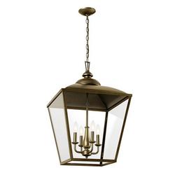 4-Light Foyer Pendant in Champagne Bronze