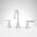Signature Hardware Brushed Nickel Two Handle Widespread Bathroom Sink Faucet 