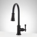 Signature Hardware Matte Black Pull Down Kitchen Faucet 