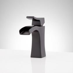 Single Handle Monoblock Bathroom Sink Faucet in Matte Black