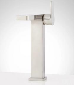 Single Handle Vessel Filler Bathroom Sink Faucet in Brushed Nickel