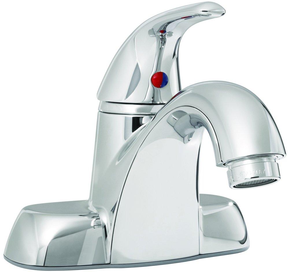 Single Handle Centerset Bathroom Sink Faucet Less Pop-Up Drain Assembly in Polished Chrome 