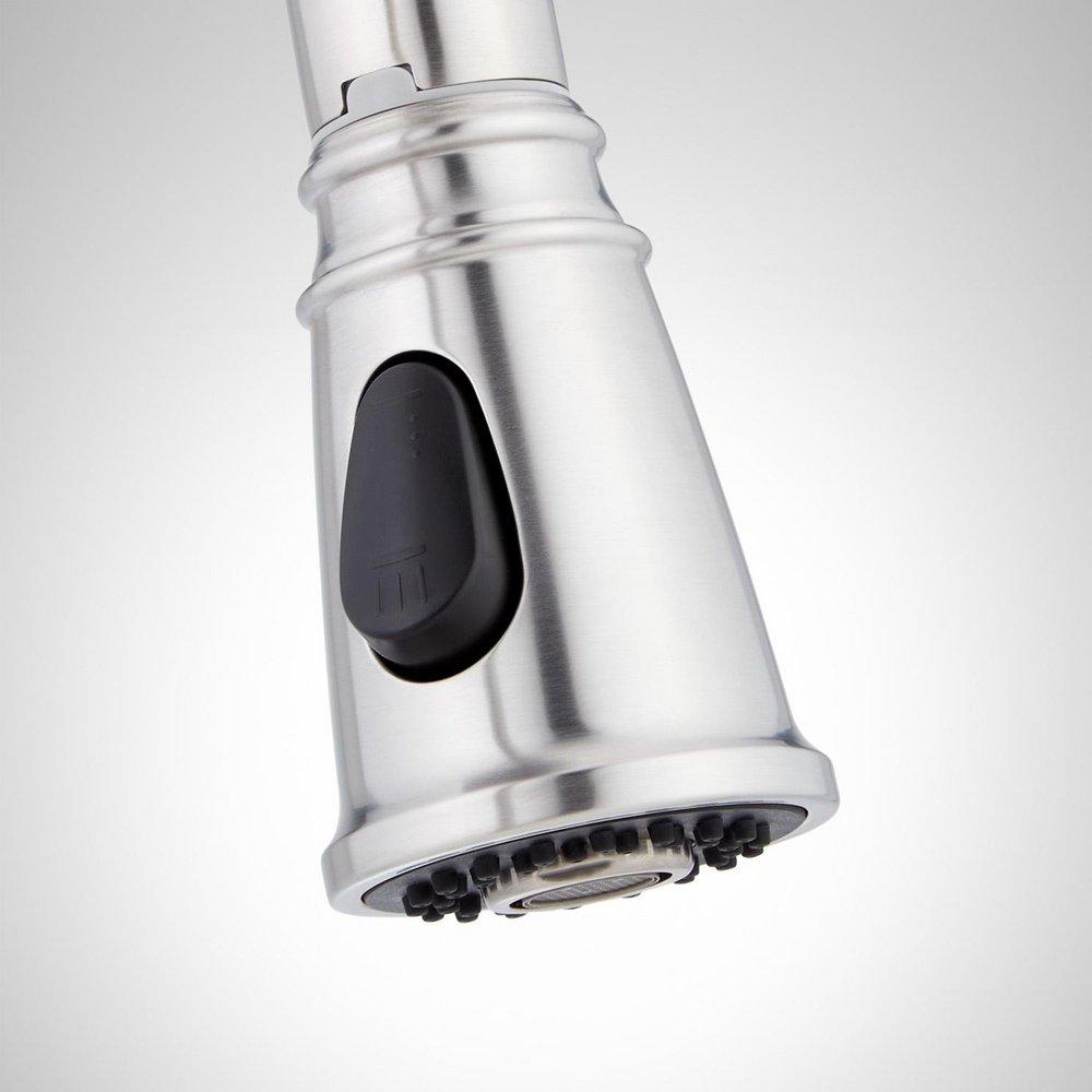 Signature Hardware Stainless Steel Pull Down Kitchen Faucet 