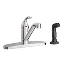 Single Handle Kitchen Faucet in Polished Chrome with Matte Black Side Spray