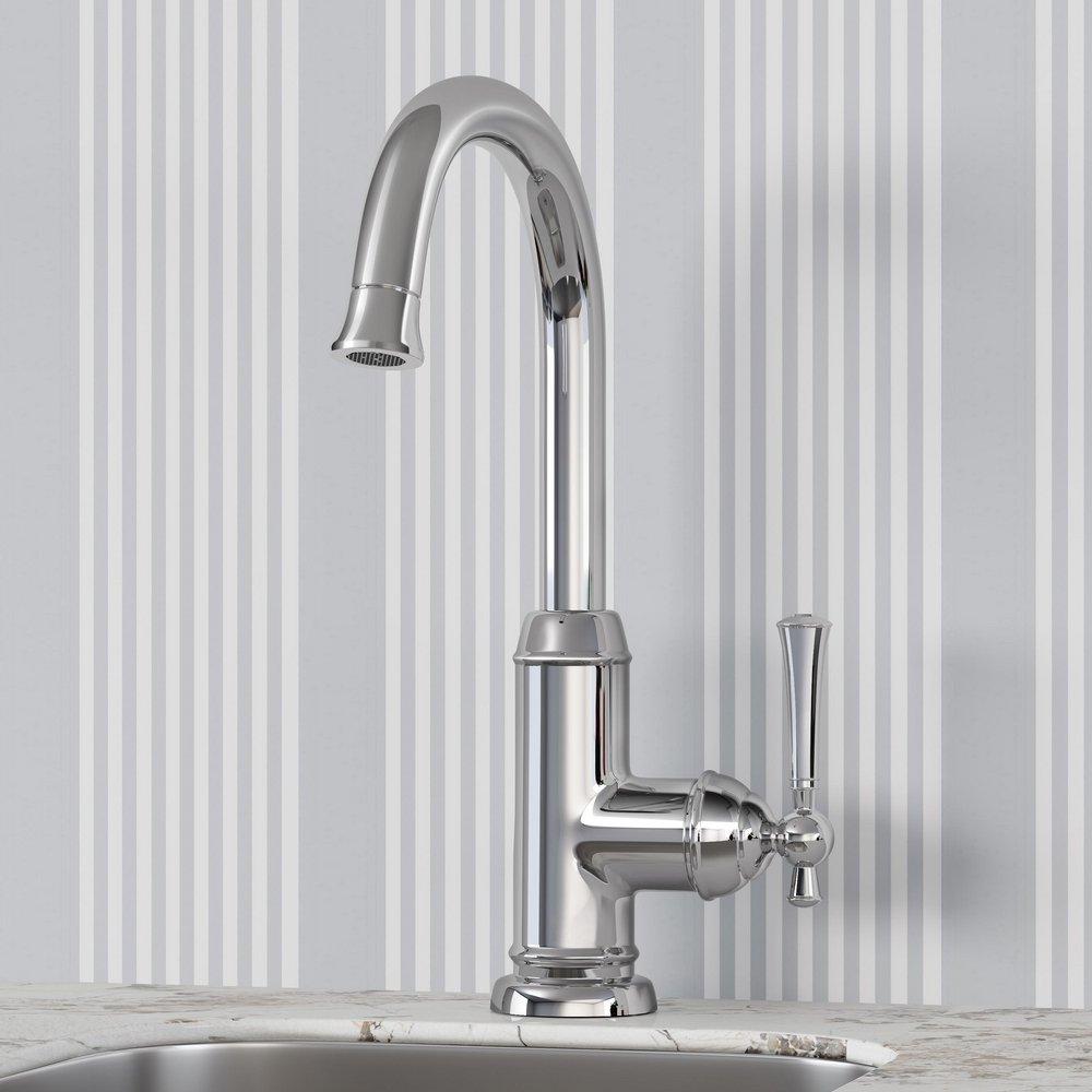 Signature Hardware Chrome Single Handle Lever Bar Faucet 