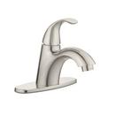 Single Handle Monoblock Bathroom Sink Faucet in Brushed Nickel 