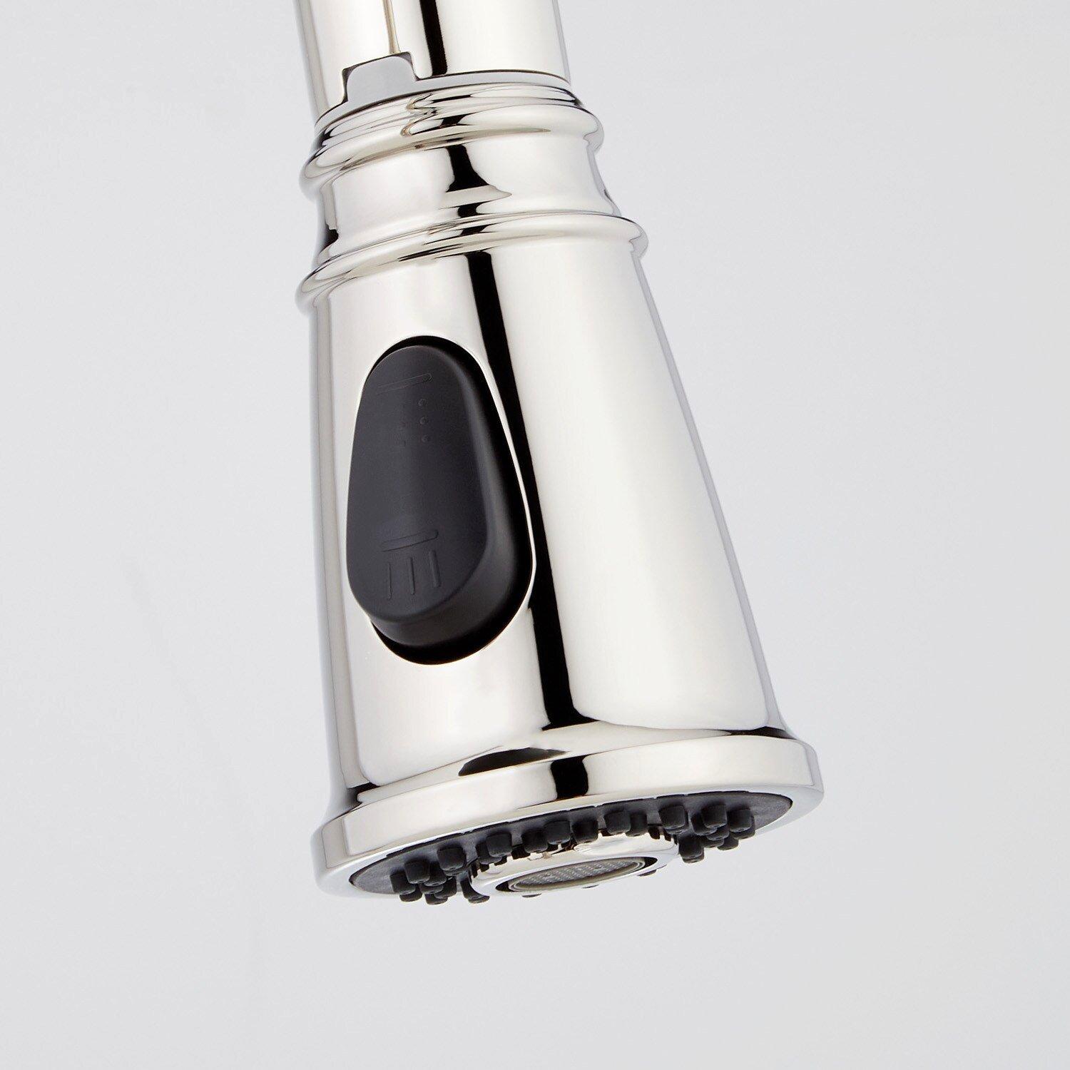 Signature Hardware Polished Nickel Pull Down Kitchen Faucet 