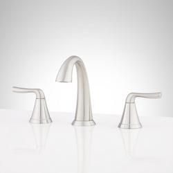 Two Handle Widespread Bathroom Sink Faucet in Brushed Nickel