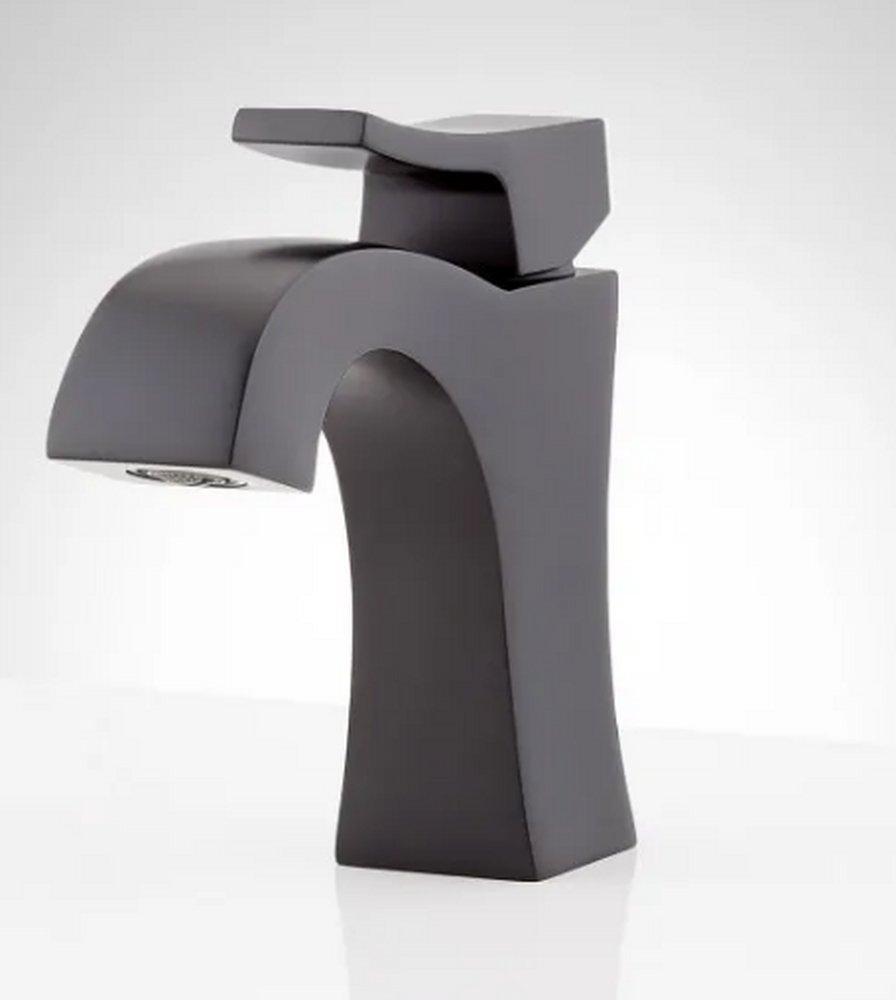 Signature Hardware Matte Black Single Handle Bathroom Sink Faucet 
