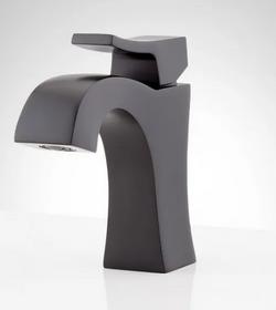 Single Handle Monoblock Bathroom Sink Faucet in Matte Black