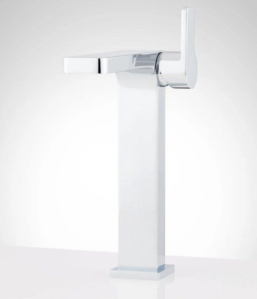 Signature Hardware Chrome Single Handle Vessel Filler Bathroom Sink Faucet 