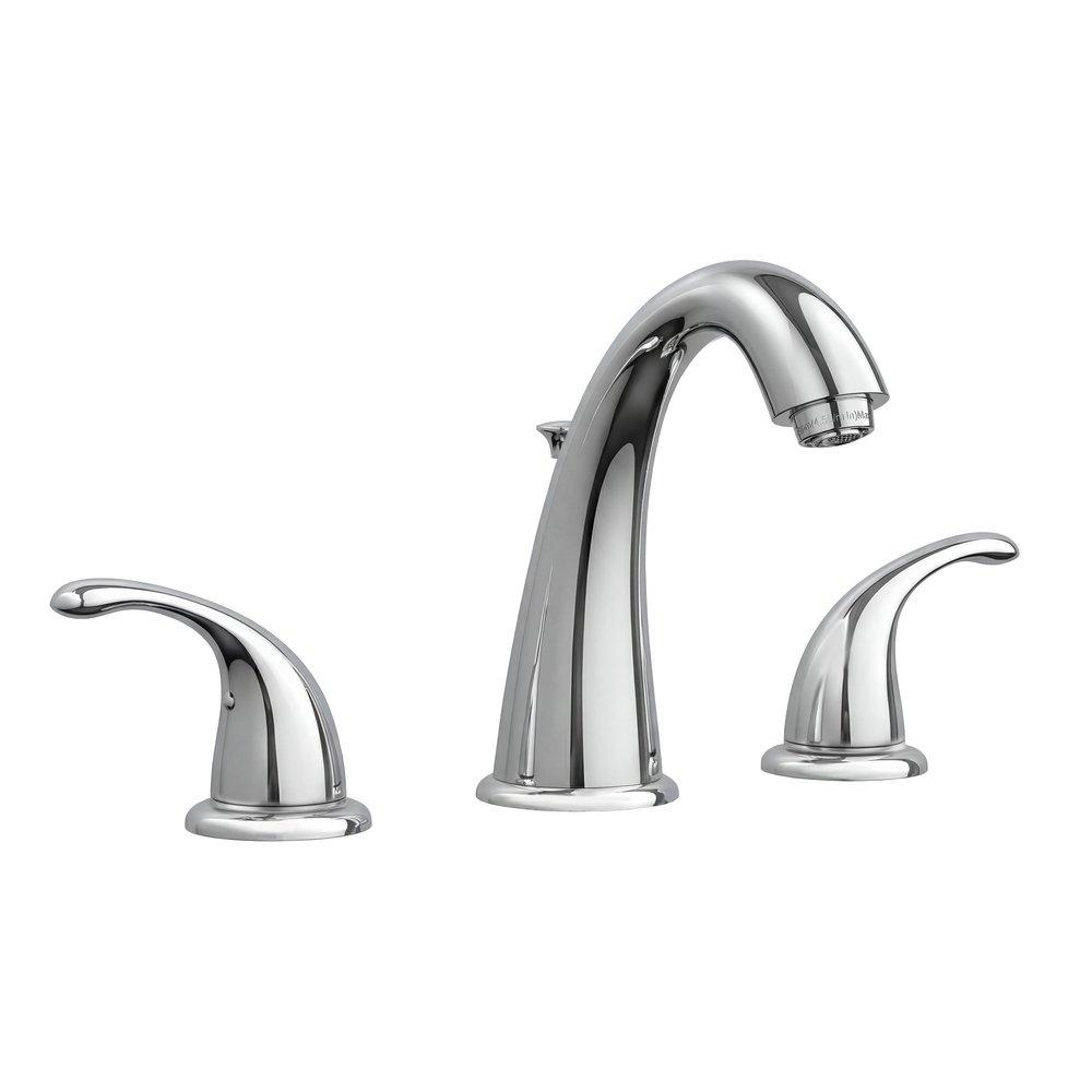 Two Handle Widespread Bathroom Sink Faucet in Polished Chrome 