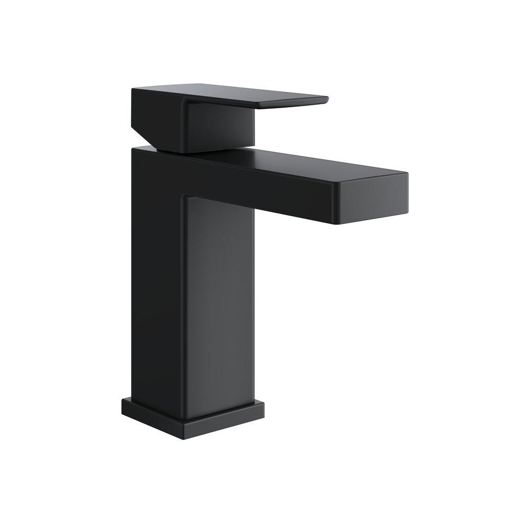 PROFLO&reg; Matte Black Single Handle Monoblock Bathroom Sink Faucet 