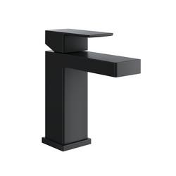 Single Handle Monoblock Bathroom Sink Faucet in Matte Black