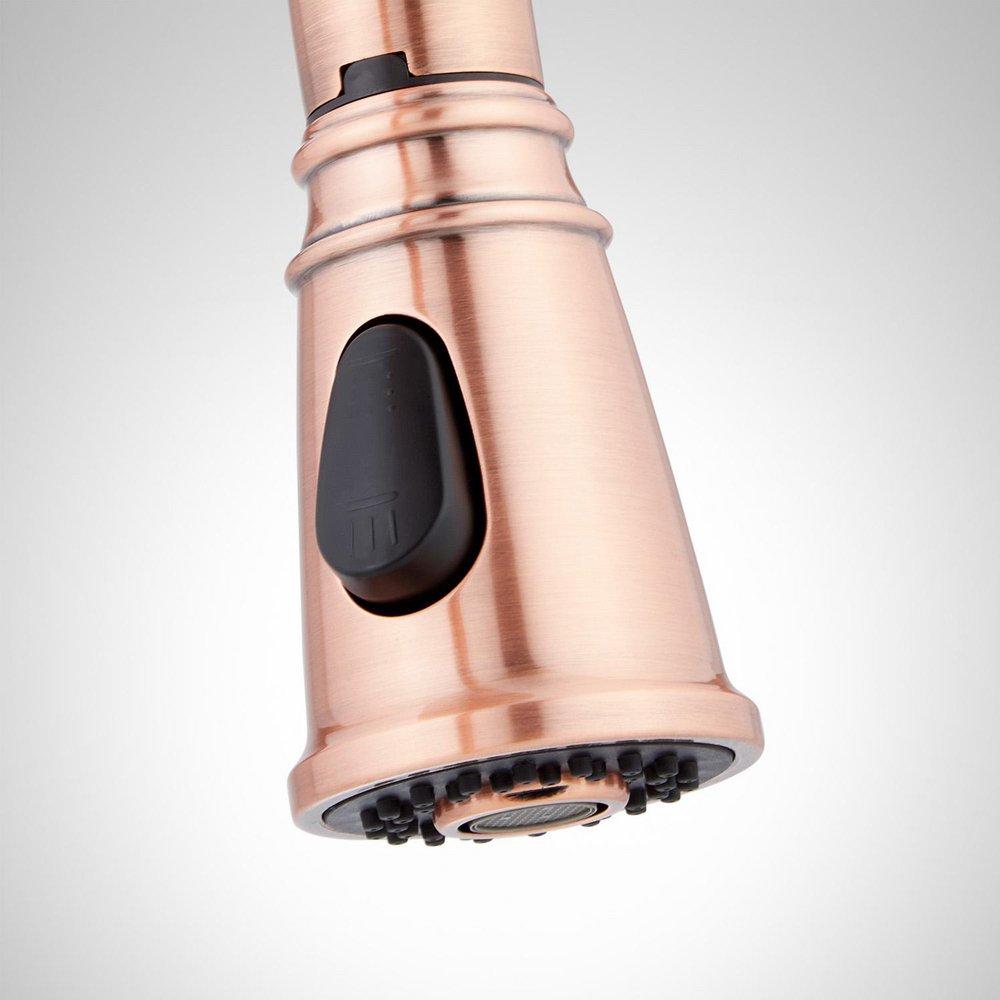 Signature Hardware Antique Copper Pull Down Kitchen Faucet 