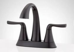 Two Handle Centerset Bathroom Sink Faucet in Matte Black