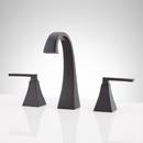 Two Handle Widespread Bathroom Sink Faucet in Matte Black