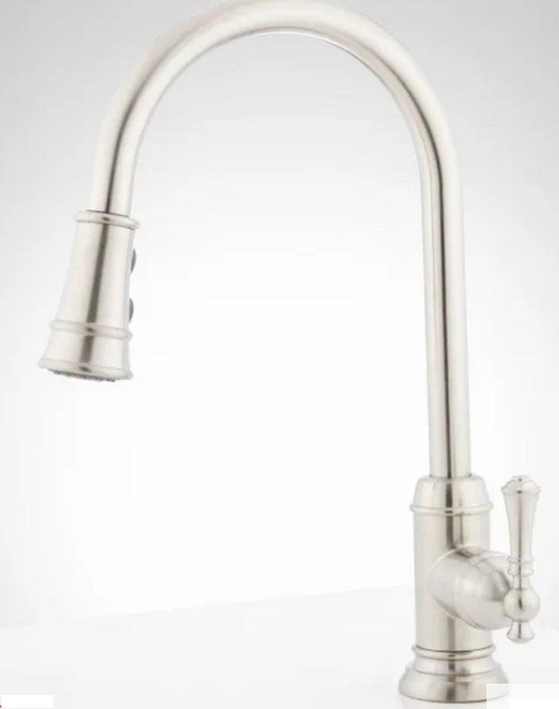 Signature Hardware Polished Chrome Pull Down Kitchen Faucet 