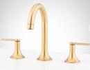 Two Handle Widespread Bathroom Sink Faucet in Brushed Gold