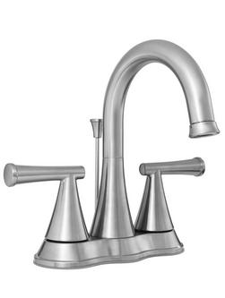 Two Handle Centerset Bathroom Sink Faucet in Brushed Nickel