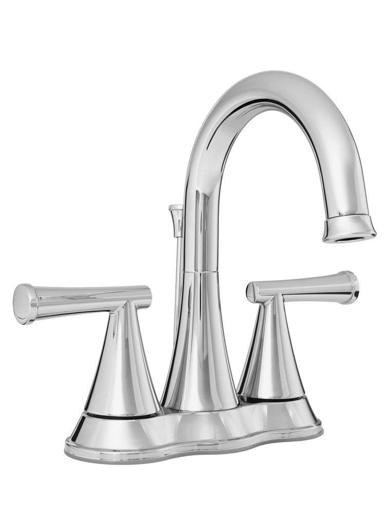 Two Handle Centerset Bathroom Sink Faucet in Chrome 