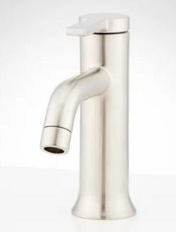 Single Handle Monoblock Bathroom Sink Faucet in Brushed Nickel (Handle Sold Separately)