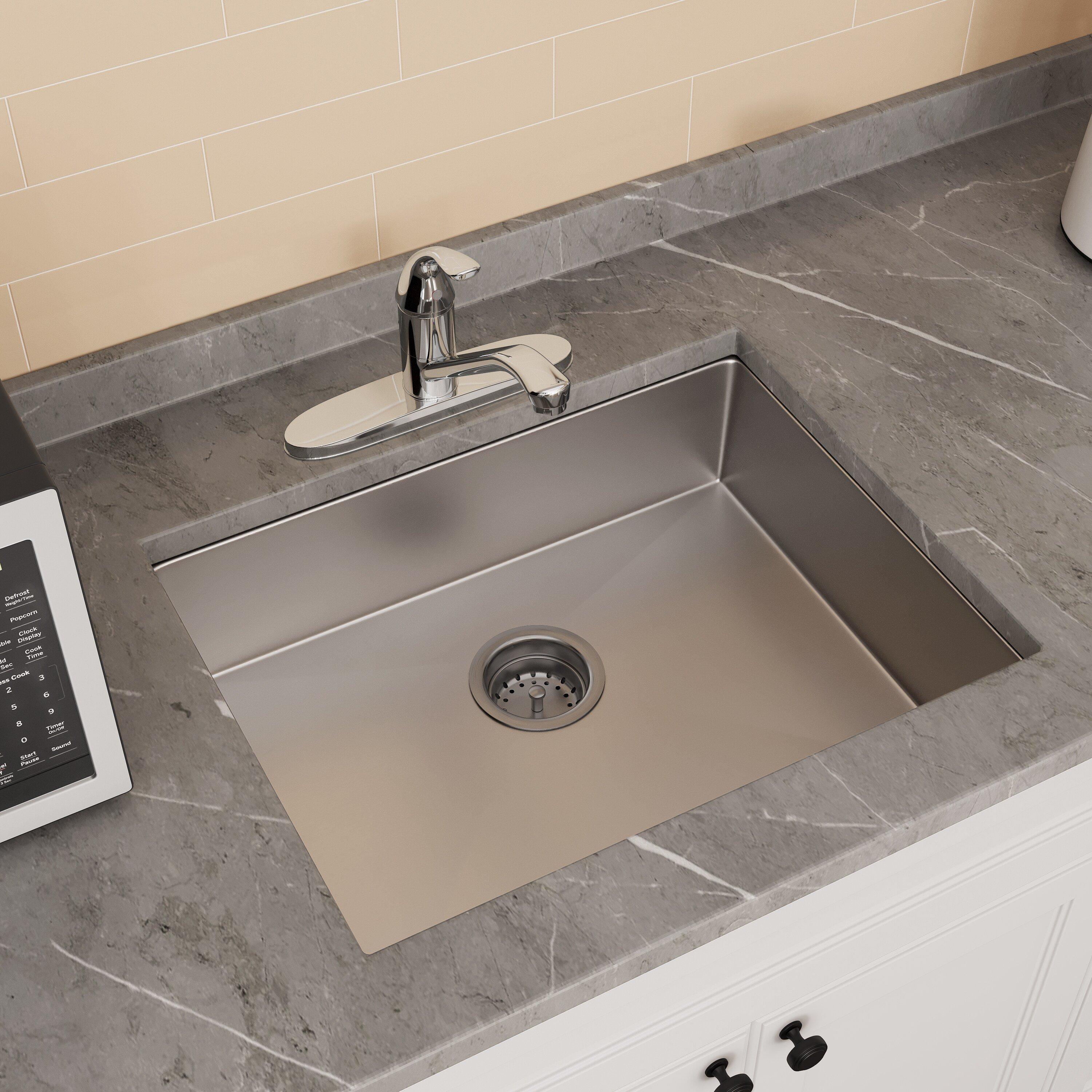 PROFLO&reg; Polished Chrome Single Handle Kitchen Faucet 