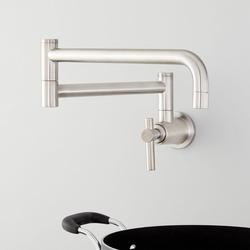 Wall Mount Pot Filler in Stainless Steel