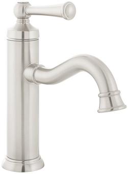 Single Handle Monoblock Bathroom Sink Faucet in Brushed Nickel