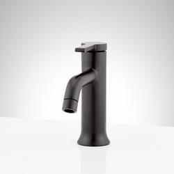 Single Handle Monoblock Bathroom Sink Faucet in Matte Black (Handle Sold Separately)