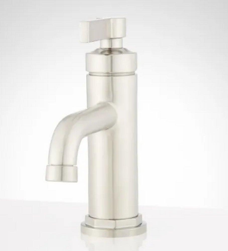 Signature Hardware Brushed Nickel Single Handle Bathroom Sink Faucet 
