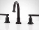 Signature Hardware Matte Black Two Handle Widespread Bathroom Sink Faucet
