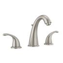 Two Handle Widespread Bathroom Sink Faucet in Brushed Nickel 
