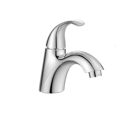 Single Handle Monoblock Bathroom Sink Faucet with Drain Assembly in Chrome