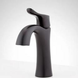 Single Handle Monoblock Bathroom Sink Faucet in Matte Black