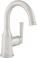 Single Handle Monoblock Bathroom Sink Faucet in Brushed Nickel 