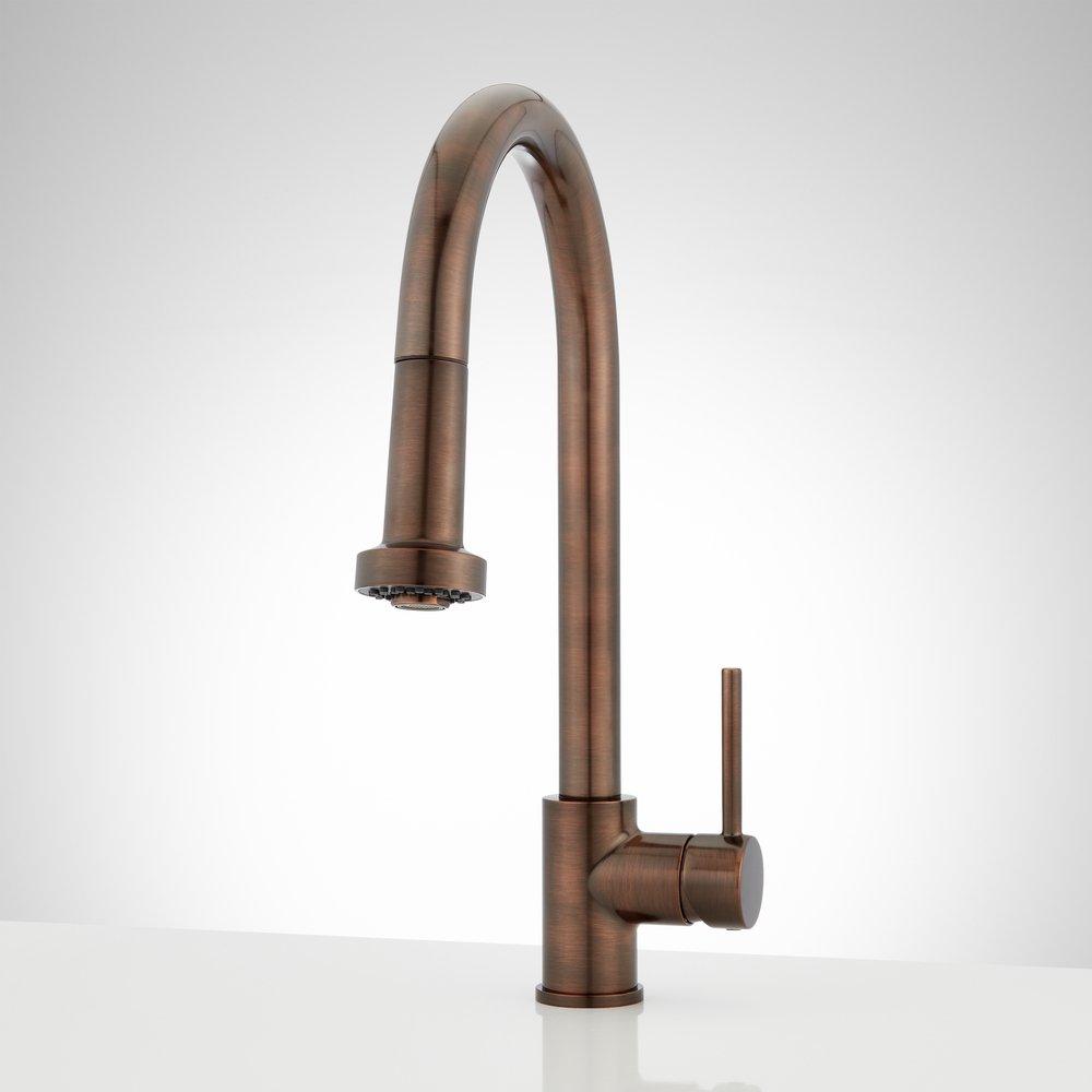 Signature Hardware Oil Rubbed Bronze Pull Down Kitchen Faucet 