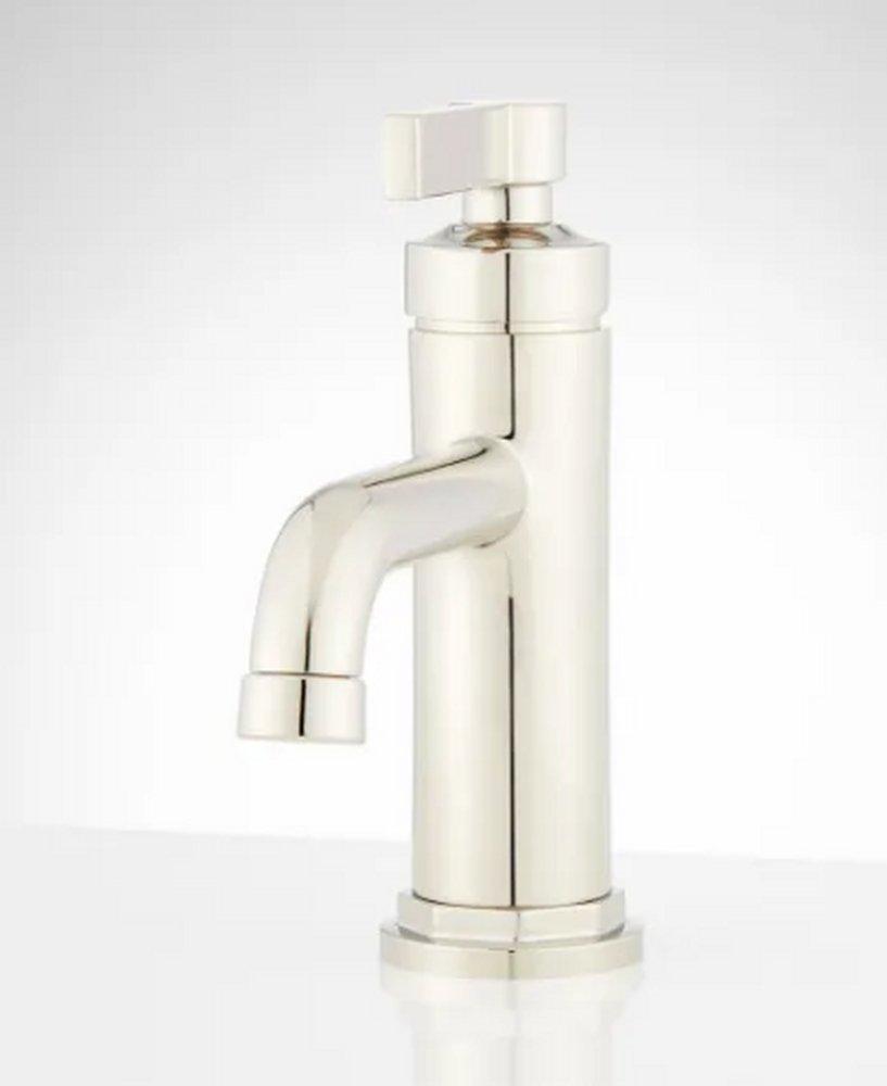 Signature Hardware Polished Nickel Single Handle Bathroom Sink Faucet 