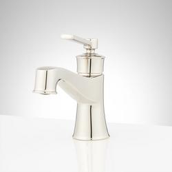 Single Handle Monoblock Bathroom Sink Faucet in Polished Nickel