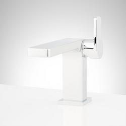 Single Handle Monoblock Bathroom Sink Faucet in Polished Chrome