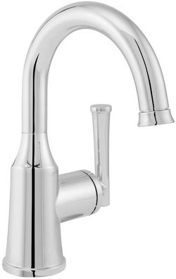 Single Handle Monoblock Bathroom Sink Faucet with Drain Assembly in Chrome