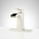 Signature Hardware Brushed Nickel Single Handle Waterfall Bathroom Sink Faucet 